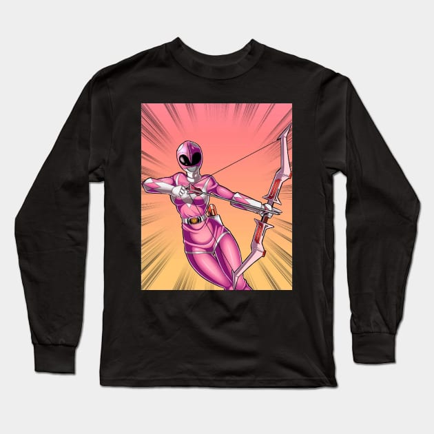 pink ranger Long Sleeve T-Shirt by fancy ghost